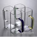 creative colored square drinking glass set